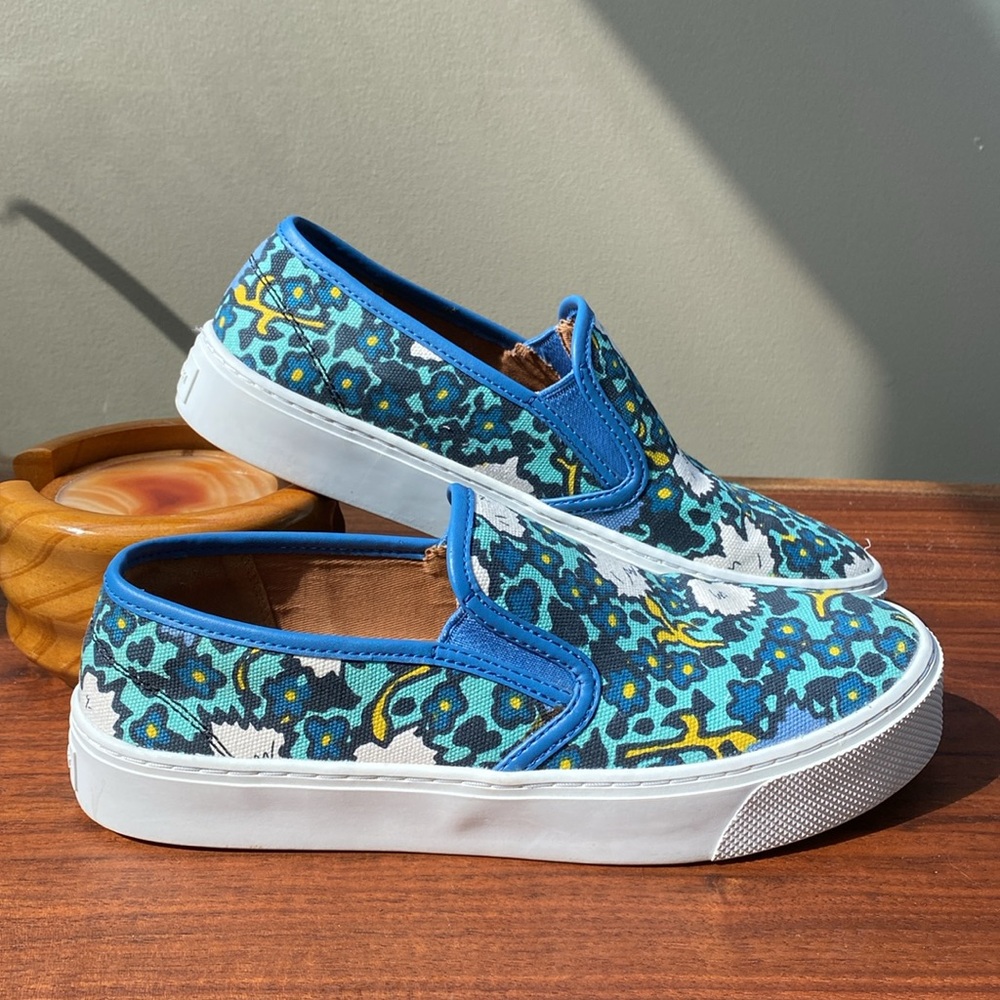 Coach Blue Floral Slip-On Sneakers - Picture 9 of 14
